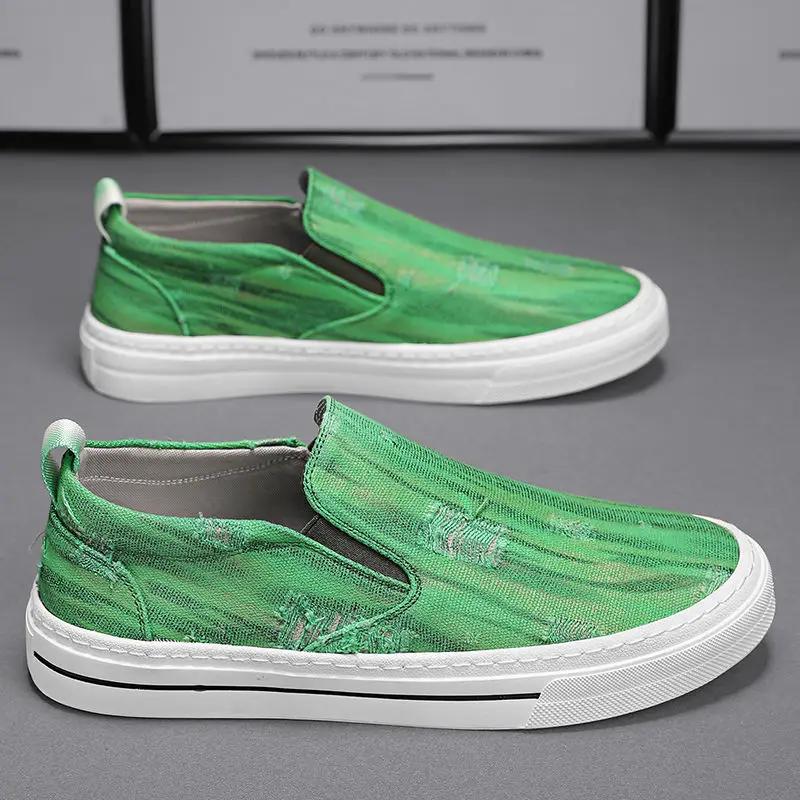 Male Shoe Korean Style Non Slip Work Men's Casual Shoes Canvas New In Elegant Designer Luxury Promotion Hiking Retro Sneakers