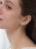 Lucore Silver 925 Modern Curved Volume Silver Earrings