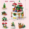 Non-Toxic Advent Calendar Christmas Building Blocks Set Christmas Toys Includes Santa Claus Train House Blocks Gift For Kid Children