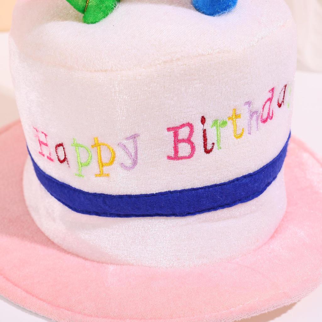 Festive Birthday and Christmas Cake Hat with Candle Decoration - Cute, Fashionable Party Gift