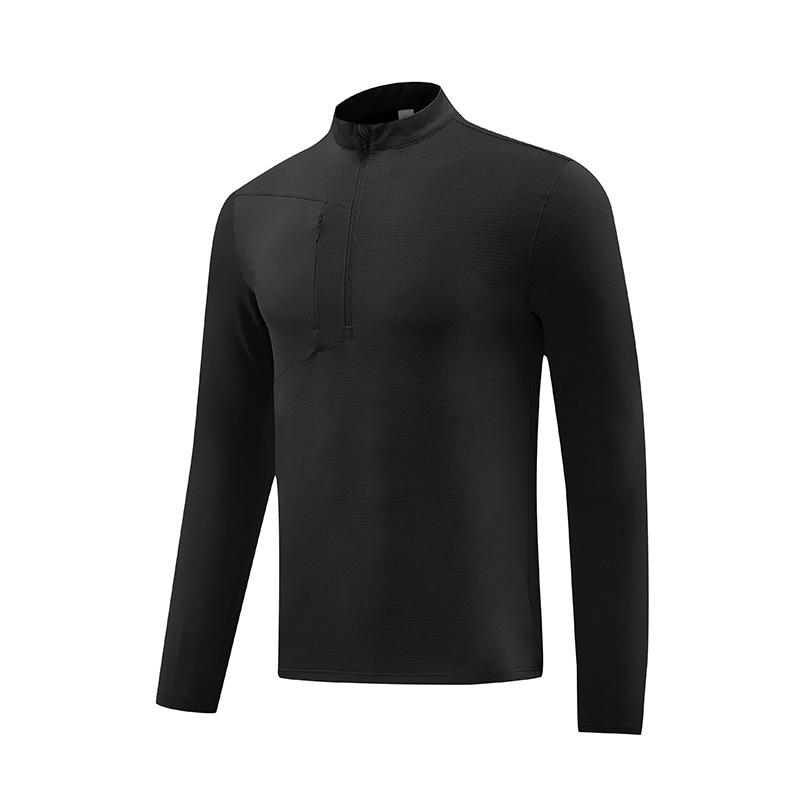 Di Jia Men's Half-Zip Quick-Dry Sports Top for Outdoor Training, Cycling, Running, and Fitness