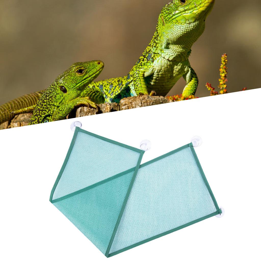 Reptile Mesh Hammock Rectangle   Hanging Reptile Breathable Net Hammock Bed with Suction Cups for   Snake