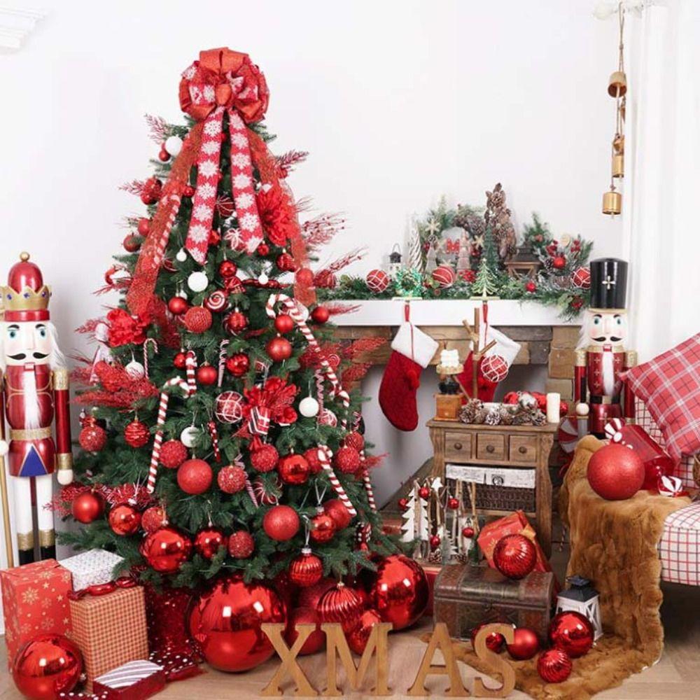 6/12pcs 8/10cm Festive Decorative Ball Glitter Christmas Tree Hanging Ornaments  Photographic Props