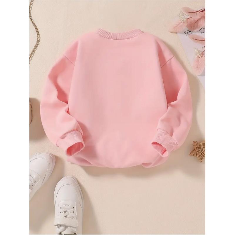 1pc "Always Yourself" Bee-Themed Inspirational Text And Pattern Print Children'S New Polyester Sweatshirt!
