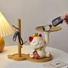 Home Decor Lovely Maneki Neko Figurines Modern Style Living Room Table Ornament Lovely Lucky Cat Storage Tray Miniature Crafts