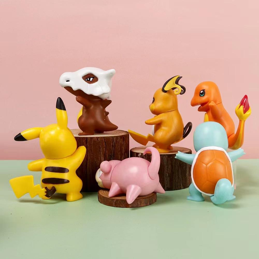 Hot Pokemon Anime Figures Pikachu Toys Model Charmander Psyduck Squirtle Jigglypuff Bulbasaur Kawaii Collect Dolls Kids High Quality Gift