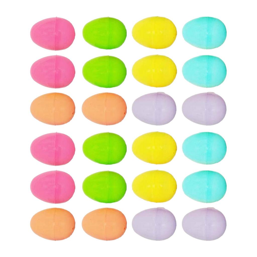 24 Pieces Empty Easter Eggs Colorful Fillable Bulk for Party Favors Filling Treats