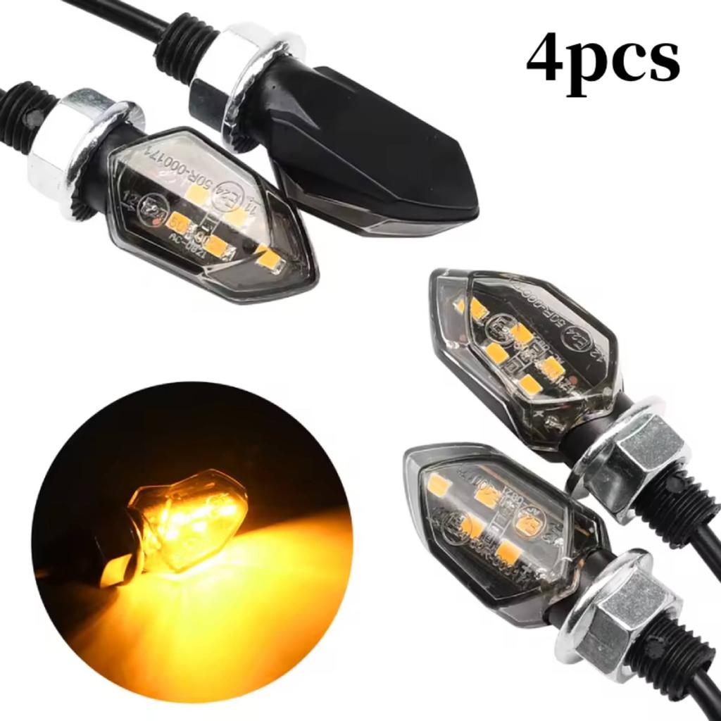 2/4pcs LED Turn Signal Light Super Bright Motorcycle Mini Universal Led Motorbike Lampe Amber Blinker LED Indicators Light