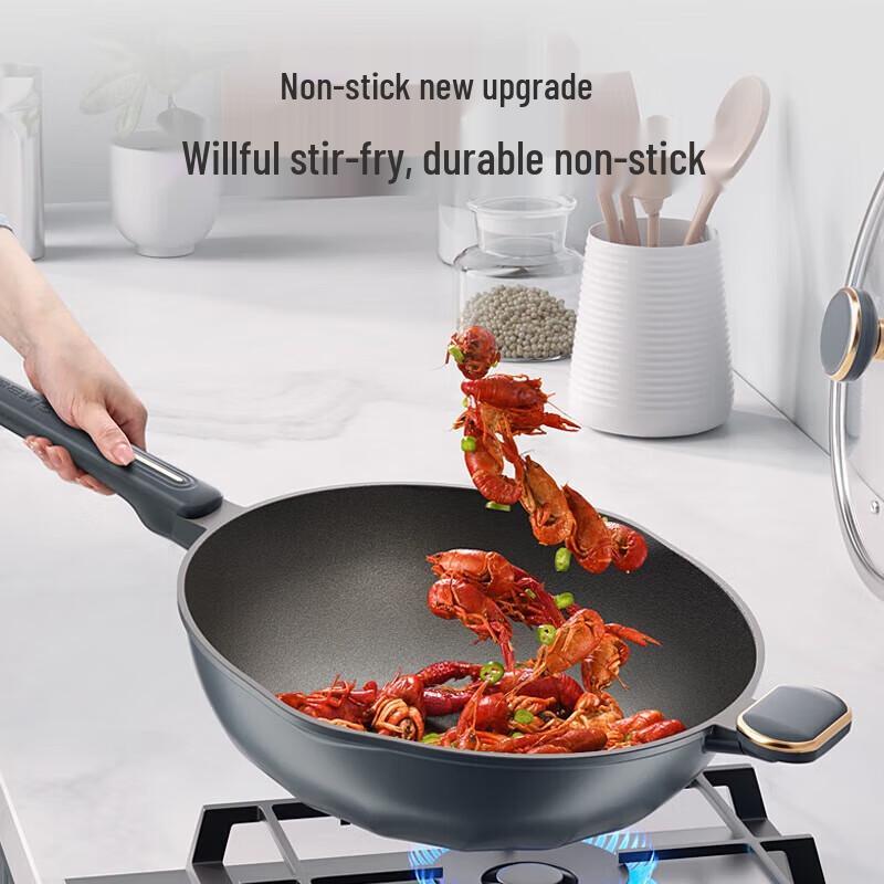 KOBACH Titan Antihaft-Wok mit Temperaturanzeige