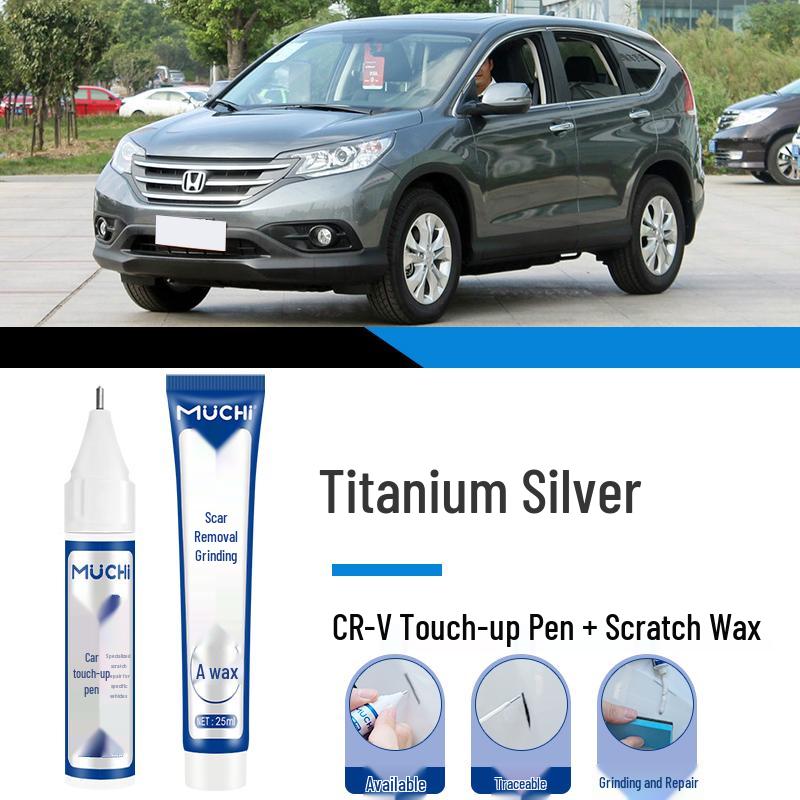 CRV Crystal White Pearl & Black Touch-Up Paint Pen for Car Scratches