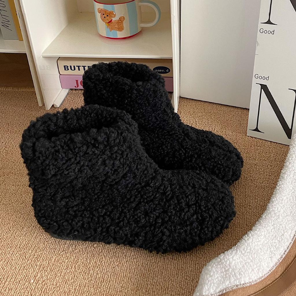 Fashion Retro Flat Snow Boots Women's 2025 New Winter Padded Warm Soft Bottom Cotton Shoes for Women Casual Solid Slip On Fluffy Booties