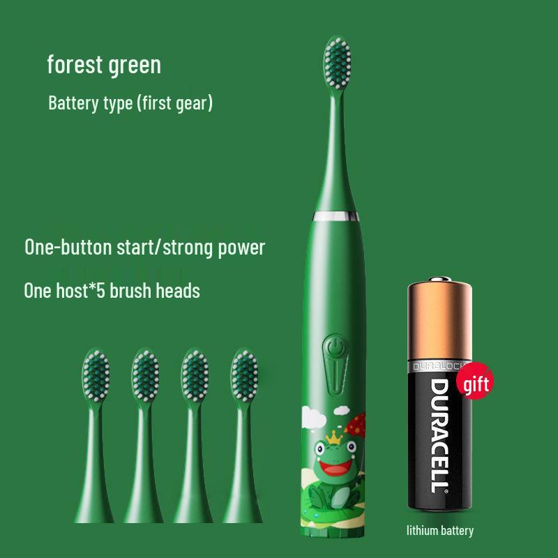 Cartoon-Themed IP7 Waterproof Kids' Sonic Electric Toothbrush with Soft U-Shaped Bristles