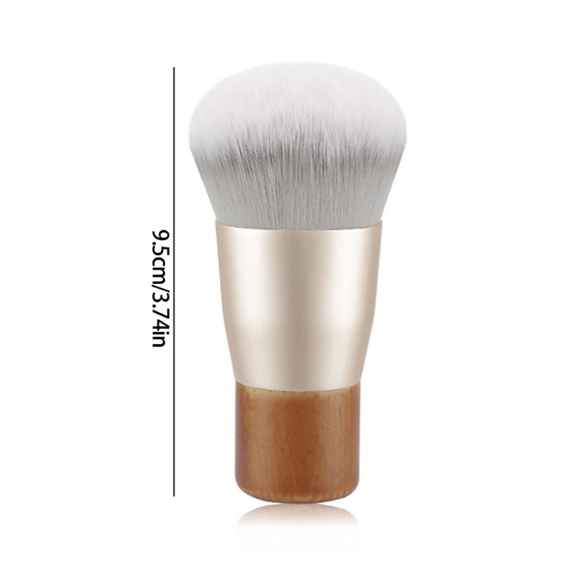 Compact Travel Friendly Makeup Brush With Ergonomic Round Tip Blending Buffing Concealer Brush For Full Face Coverage