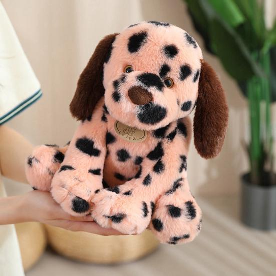 Spotted Dalmatian Plush Toy 25cm Super Soft Stuffed Dog Huggable Sitting Pose Cuddly Dog Plushie Gift for Girls Boys