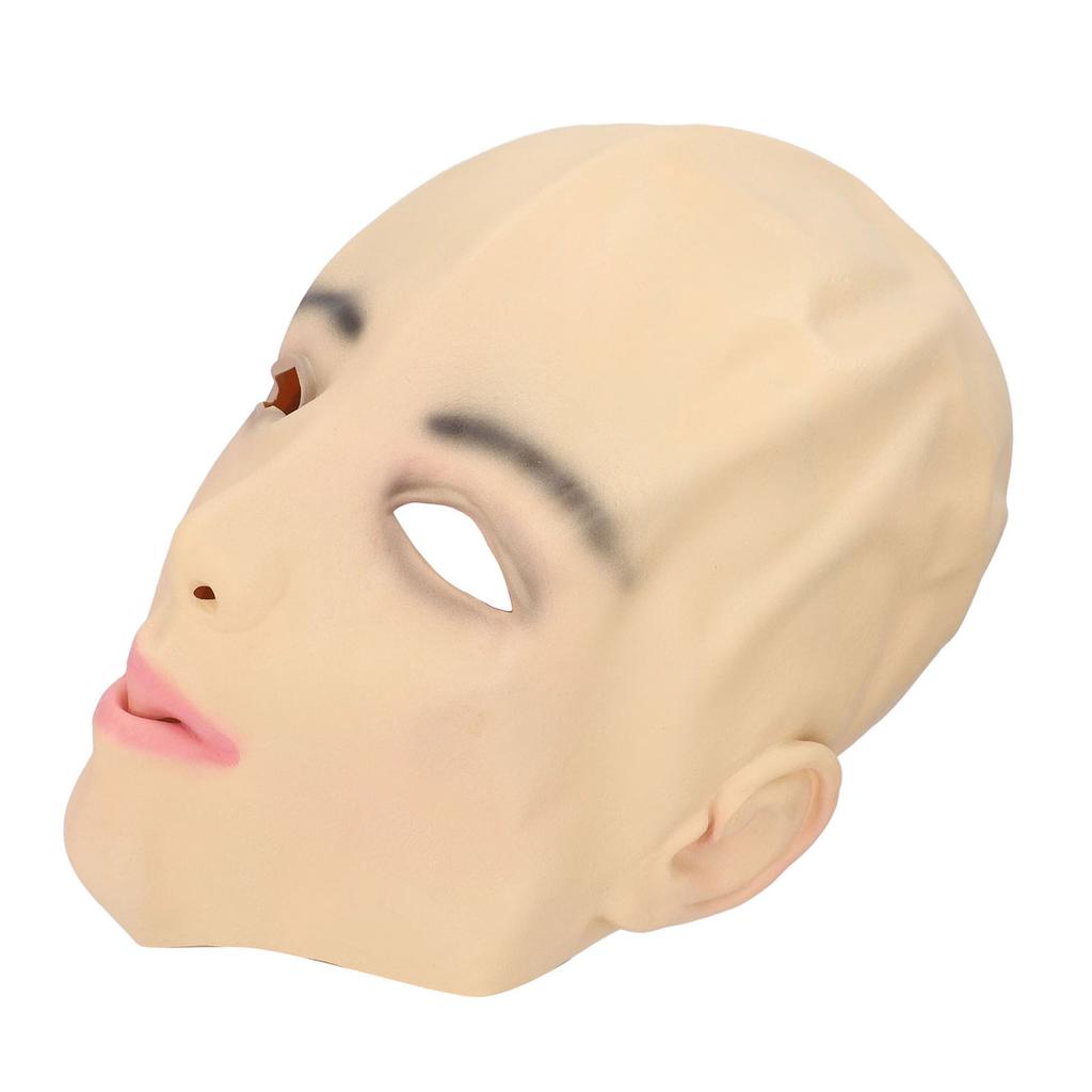 Ganzkopf Realistische Weibliche Latexgesicht Mund Augenlöcher Schönheitsabdeckung Lebensecht Realistisch Überkopf Menschliches Latexgesicht