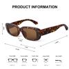 BUTABY Rectangular Sunglasses Retro Driving Glasses Vintage Fashion Narrow Square Frame UV400 Protection Brown Women's 90's Color
