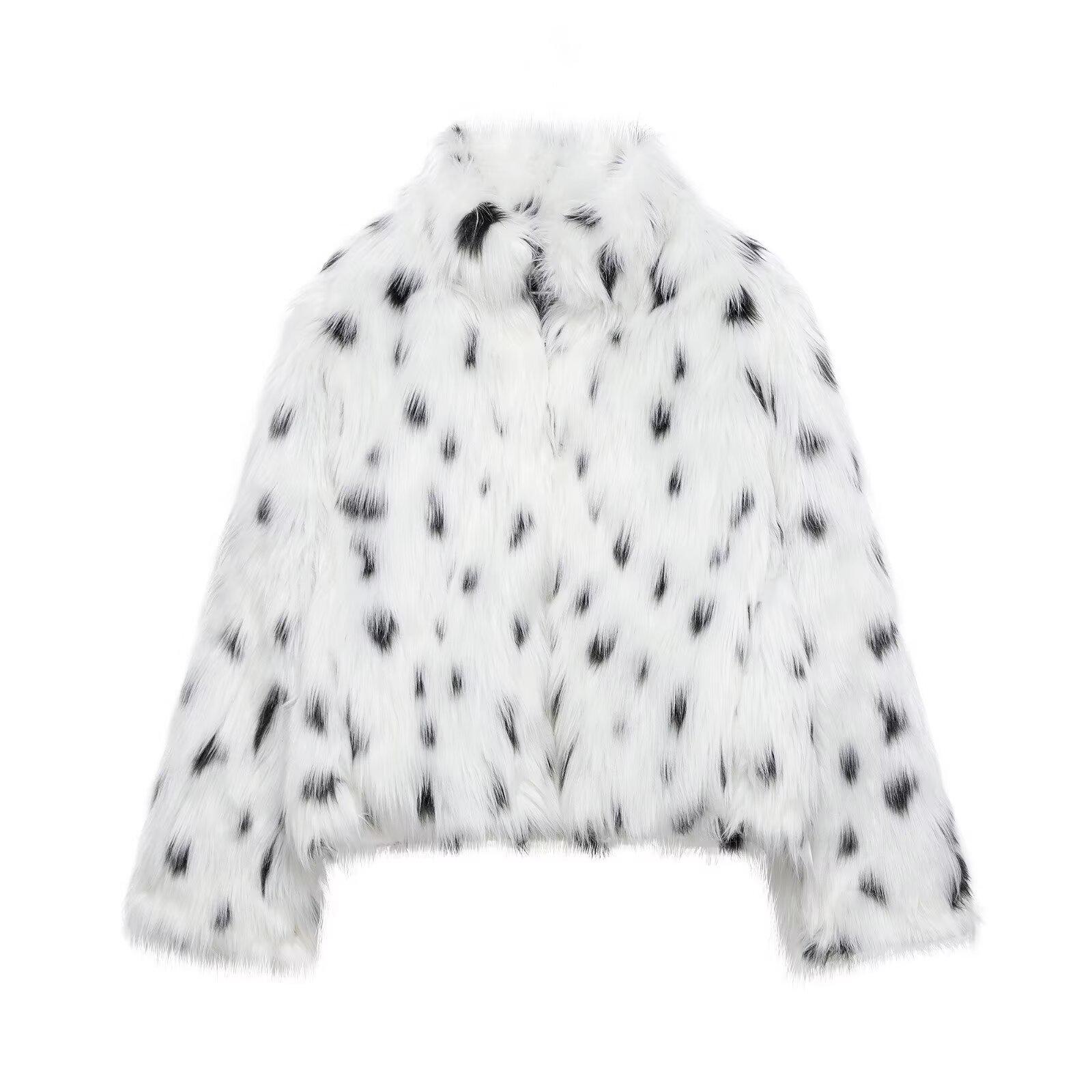 

Женская мода осень 2024: Пальто из искусственного меха в европейском и американском стиле - Простое и универсальное Large