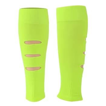 Customized Football Calf With Hole Compression Leg Warming Sports Leg Sleeves Socks Adult Men's Leggings