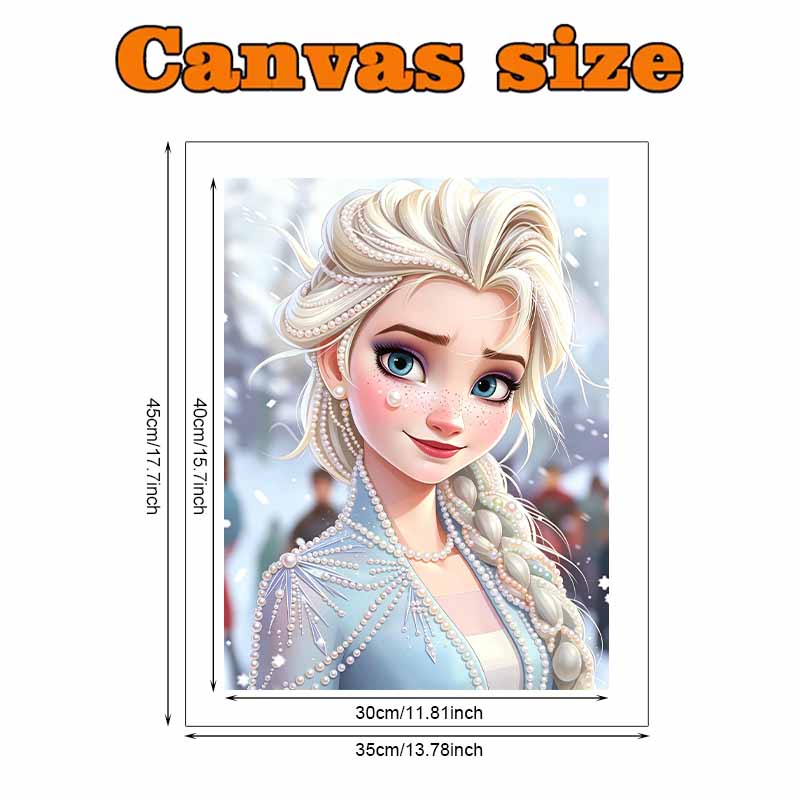 Disney Pearl Painting Princess Elsa DIY Pearl Art Pearl Painting Kit Pearl Art Painting Wall Suitable for Home Office Decoration Handmade Gifts