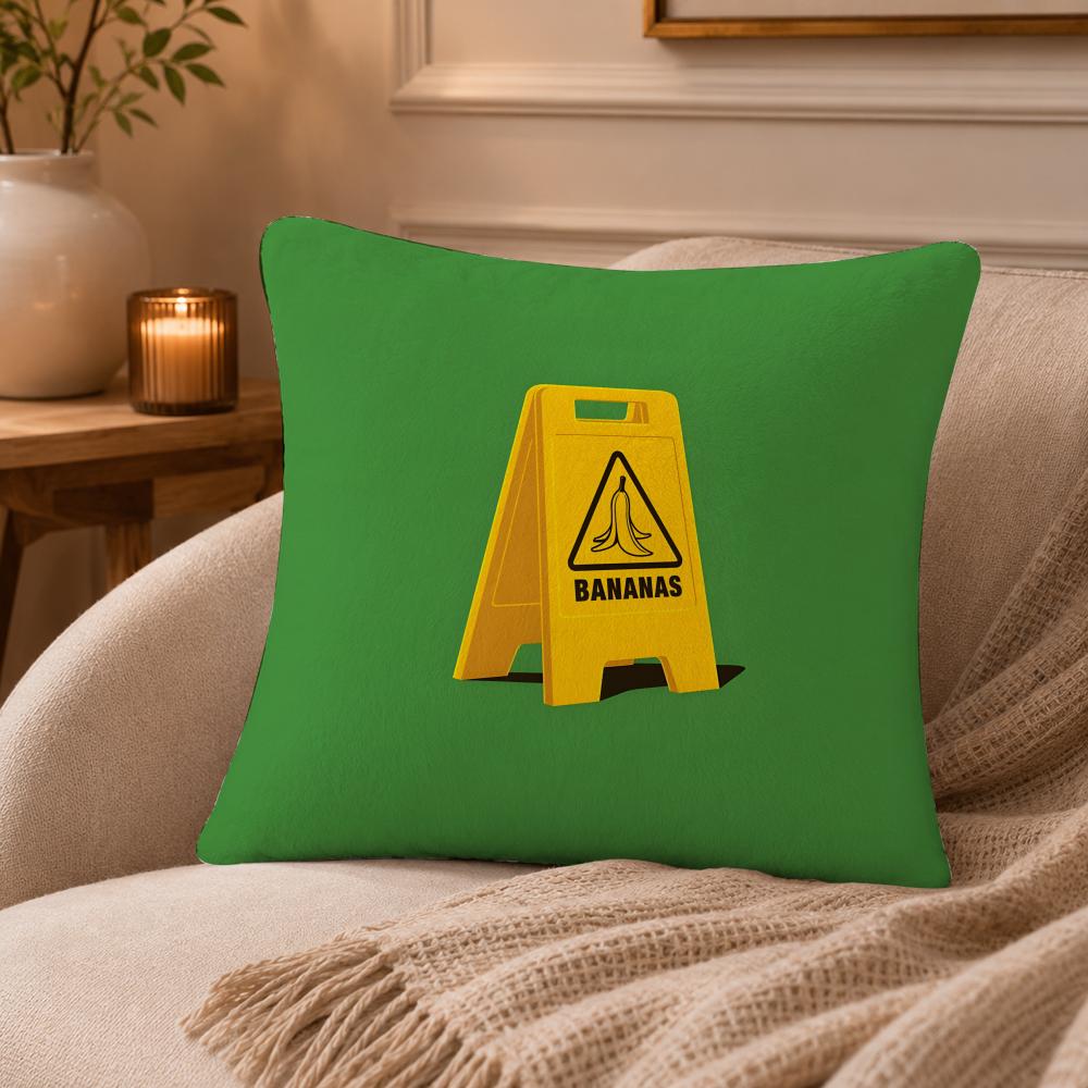 banana Cushion Cover Anti-dustmite Pillowcase Invisible zipper silky short plush Sofa cushion cover
