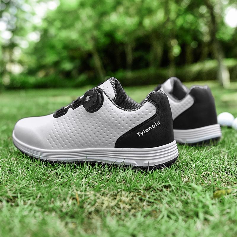 Professionella antisladd vattentäta golfskor med knoppar Spänne Unisex skor Lättvikts golfsneakers