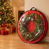 Transparent Window Christmas Garland Organizer Waterproof Xmas Decor Storage Pouch Home