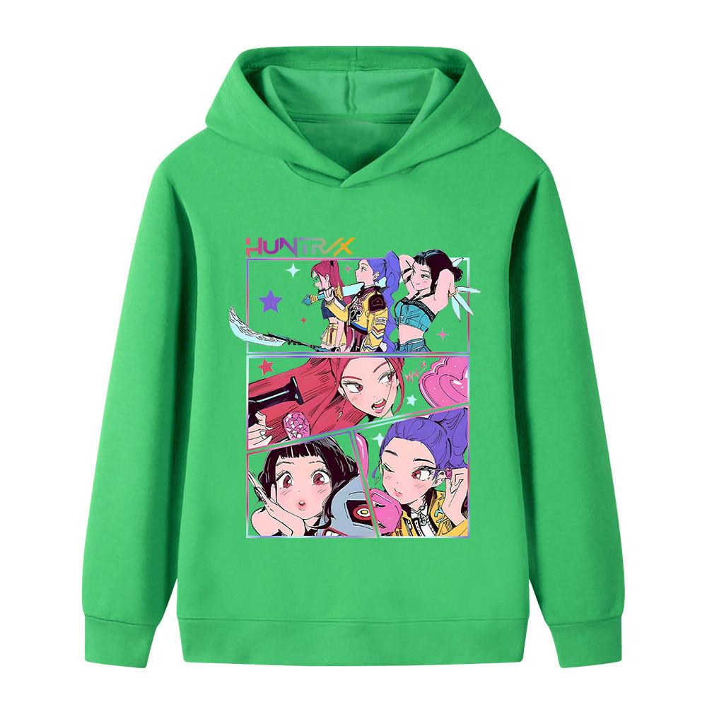 B1218 Kids Boys Girls Kpop Rumi Zoey Mira Print Long Sleeves Hoodie