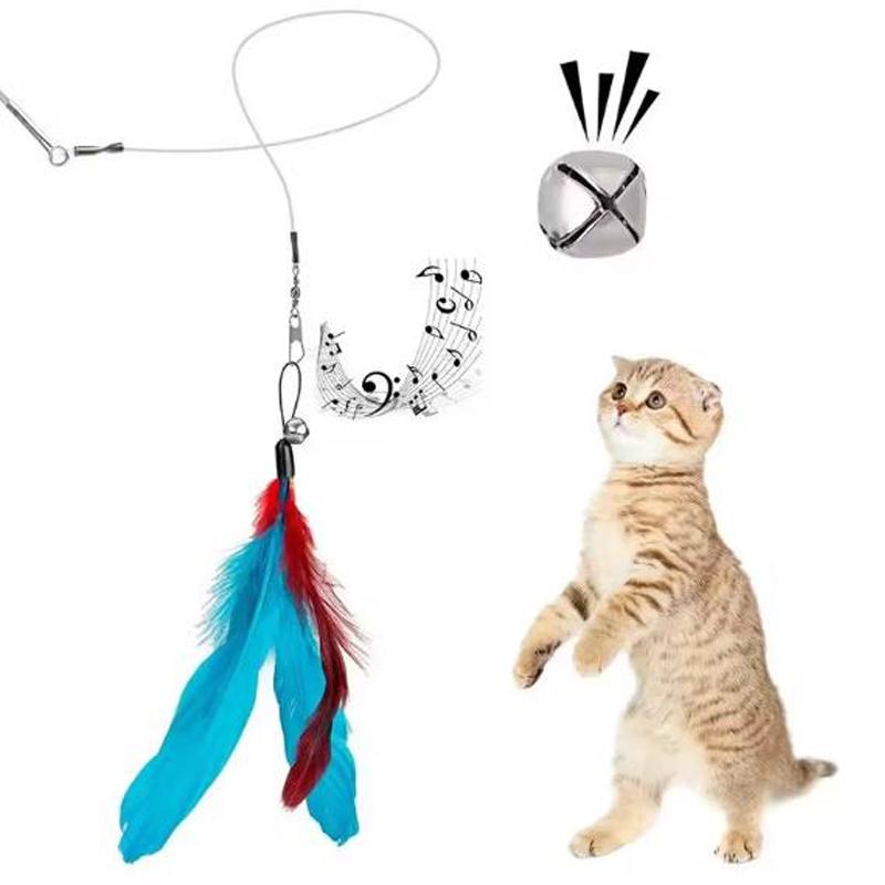 Cat Toys 11pcs Replacement Cat Feather Toy Set Feather Replacement Head Retractable Cat Stick Cat Products