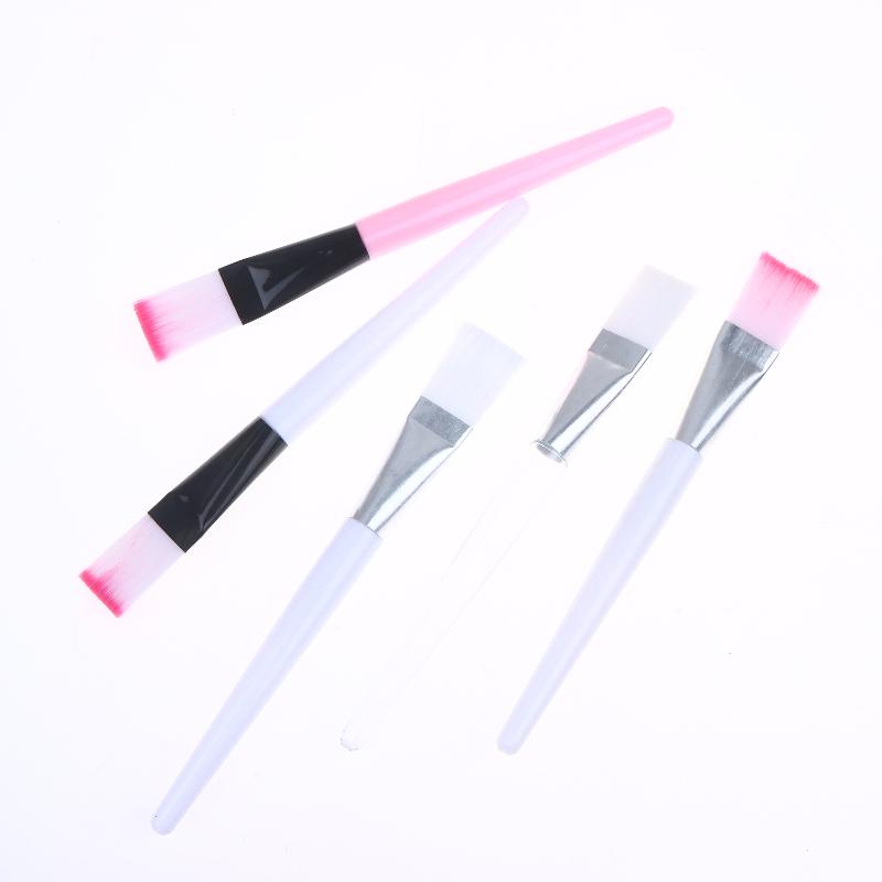 16 Ansigtsmaske Pensler - Professionelle Kosmetik- Og Hudplejeværktøjer, Bløde Nylonbørster, Plastikhåndtag