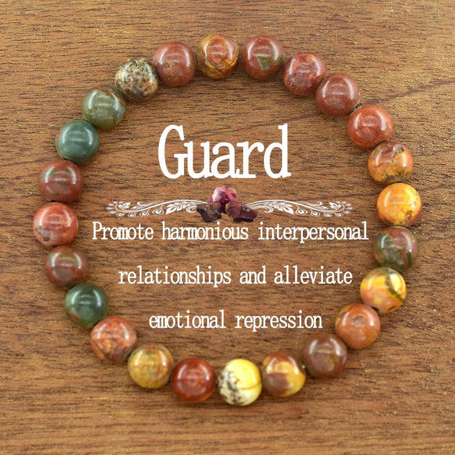 Natürliches Blaues Sandstein Runder Perlen Armband für Mann Mode Vintage Natürlicher Kristall Achat Schmuck für Frauen Yoga Meditation Geschenk