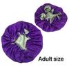 Reversible Double Layered Hair Bonnets for Adults and Kids Mommy and Me Satin Silk Bonnets