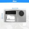 No.58822AD010 Center Console Gear Shifter Bezel Shift Panel Cover Cup Holder for Toyota Tacoma 2005-2015 Silver Tone Interior Trim