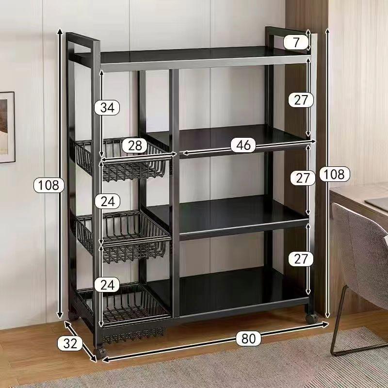 Multifunctional Kitchen Storage Rack for Fruit & Vegetables - Thickened Shelves for Dorms & Homes