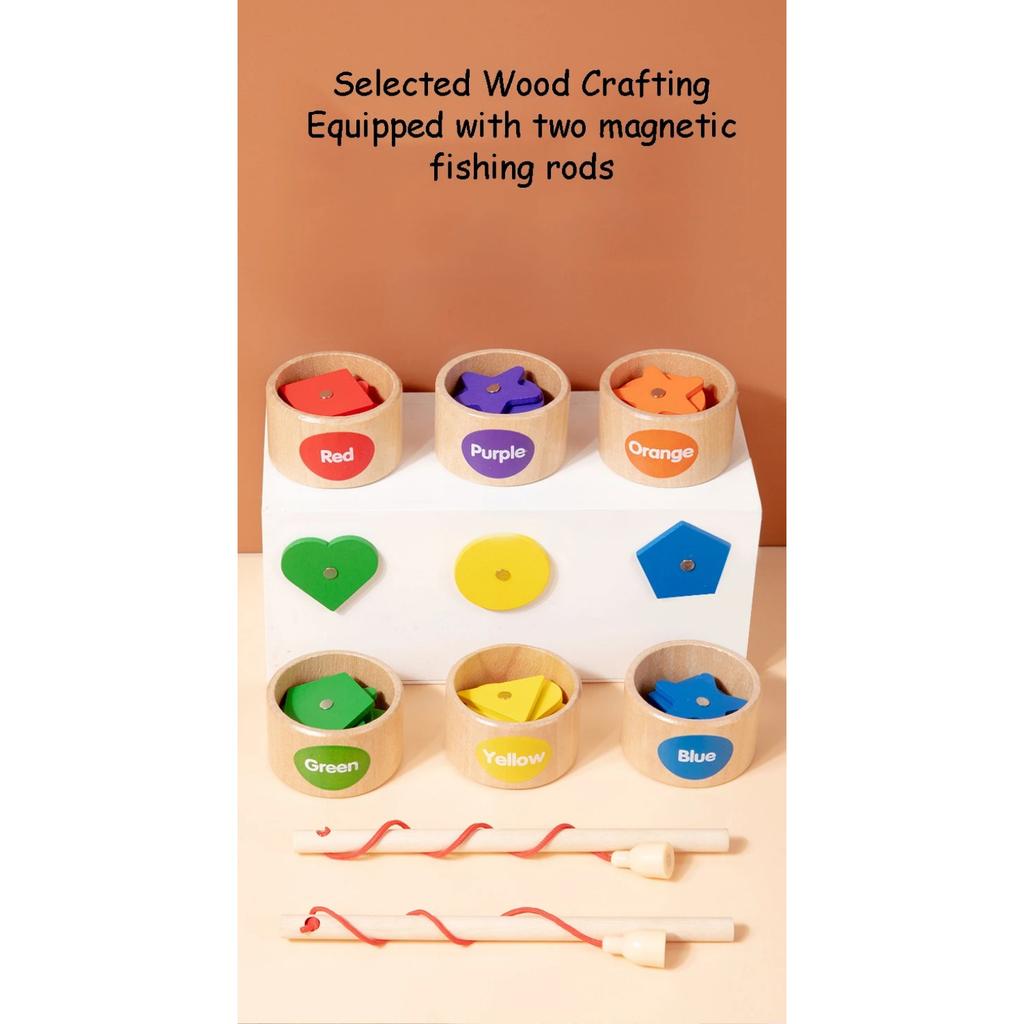 Magnetic Sorting Shape Color Matching Montessori Toy Sensory Game Geometric Cognition Wooden Board Game Children Education Toys