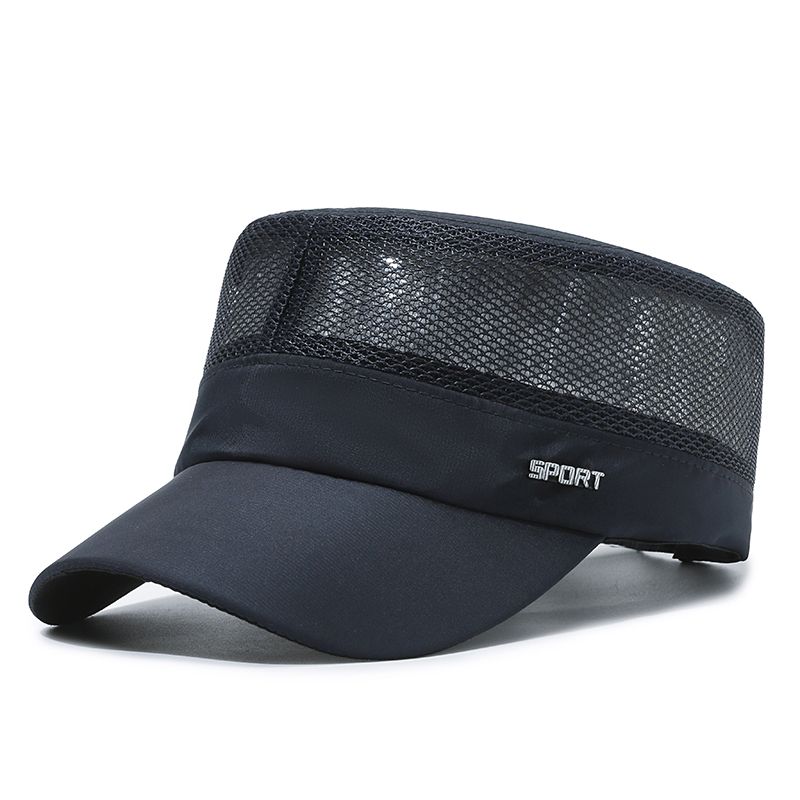 

Мужская шляпа, летняя дышащая сетчатая шляпа, спортивная шляпа с плоским верхом для активного отдыха, быстросохнущая шляпа-утконос для людей среднего и пожилого возраста, ветрозащитная и солнцезащитная шляпа Adjustable 55-59cm