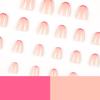 Wearable Pink French Tip Nail Art - Short Fake Nails
