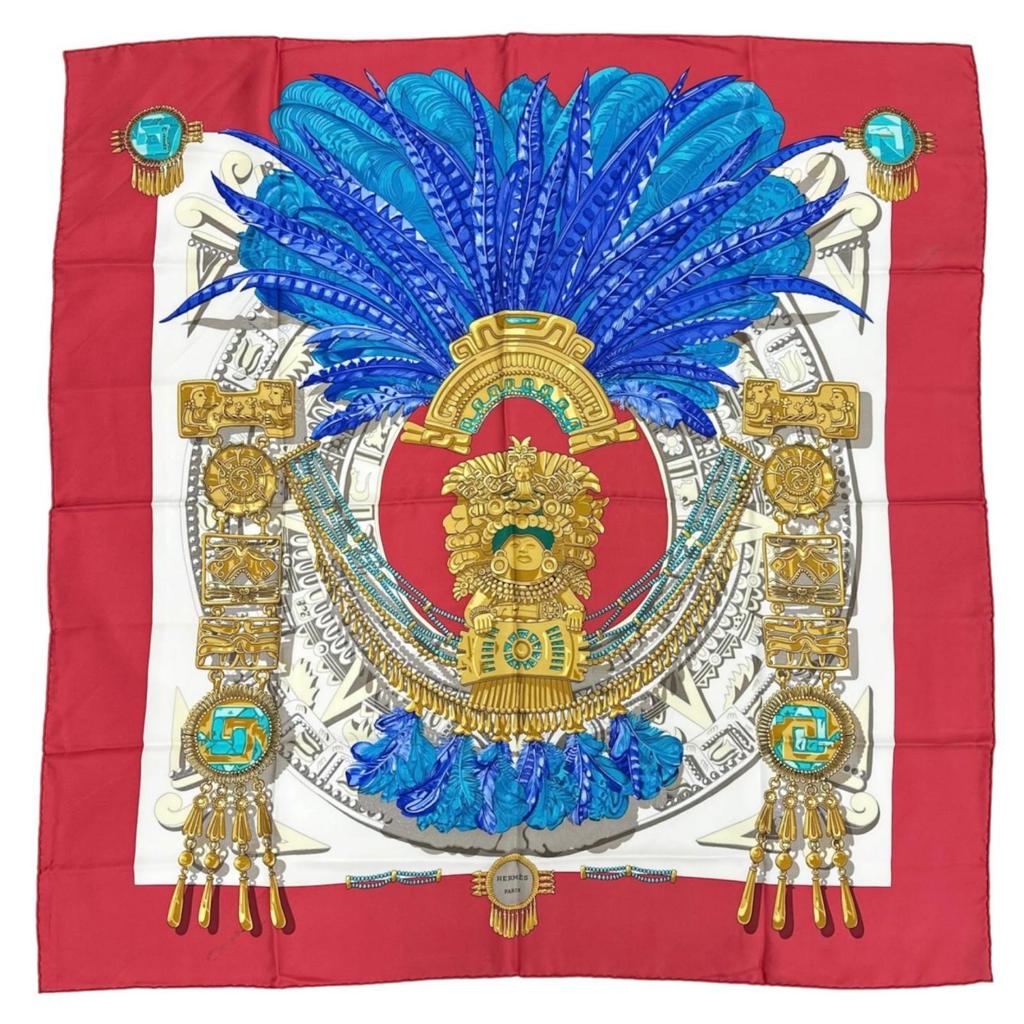 Hermes Carre 90 MEXIQUE Scarf Multicolor Women Used