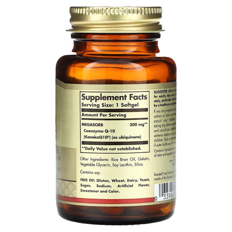 Megasorb CoQ-10, 200 Mg, 60 Softgels