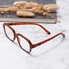 Retro Leopard Print Wear-Resistant Large Frame Reading Glasses for Seniors
