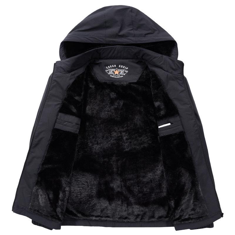 Autumn and Winter Outdoor Sports Windproof Warm Jacket Jacket Fleece Large Size Casual Men's Jacket