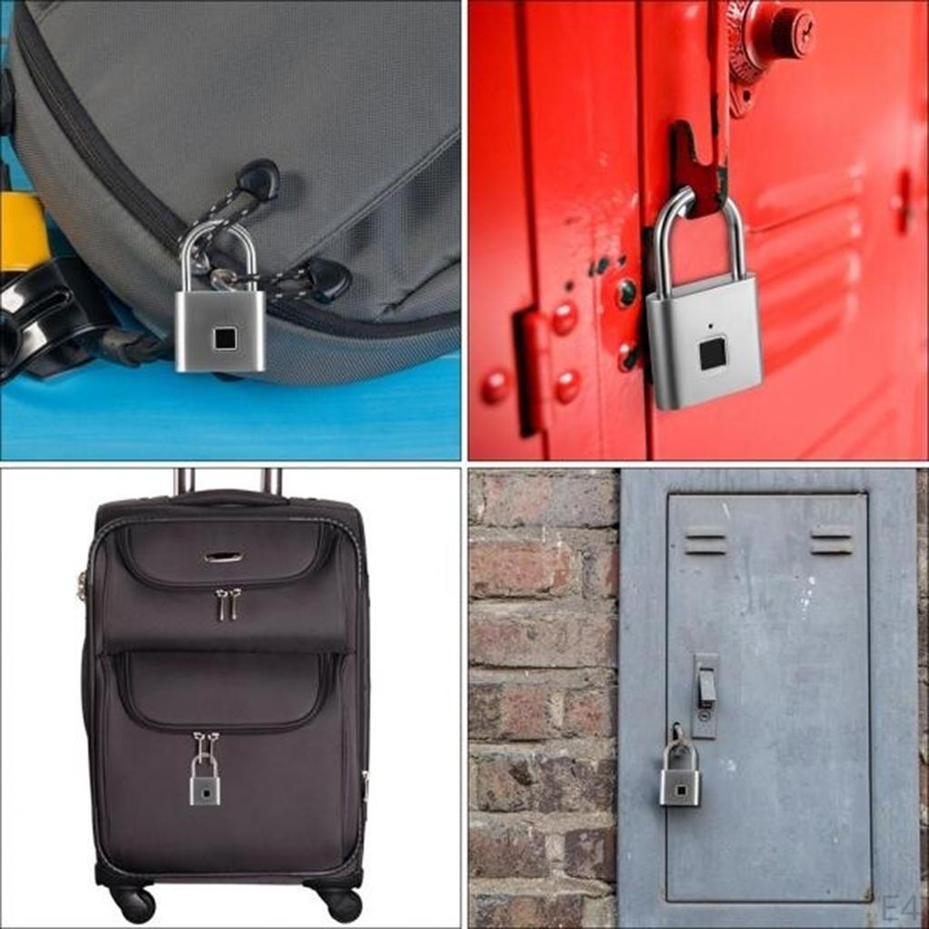 Door Luggage Case Fingerprint Padlock Doors Biometric Lock