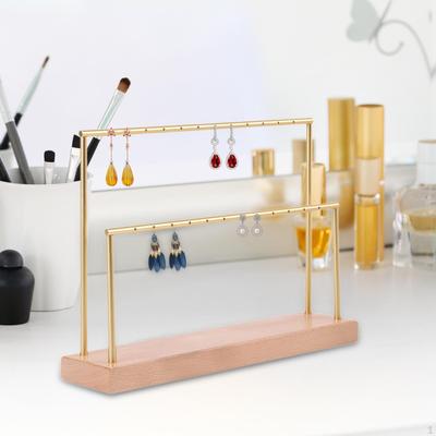 Earrings Organizer Stand Jewelry Rack 2 Tiers Earring Holder Stable Base Multipurpose