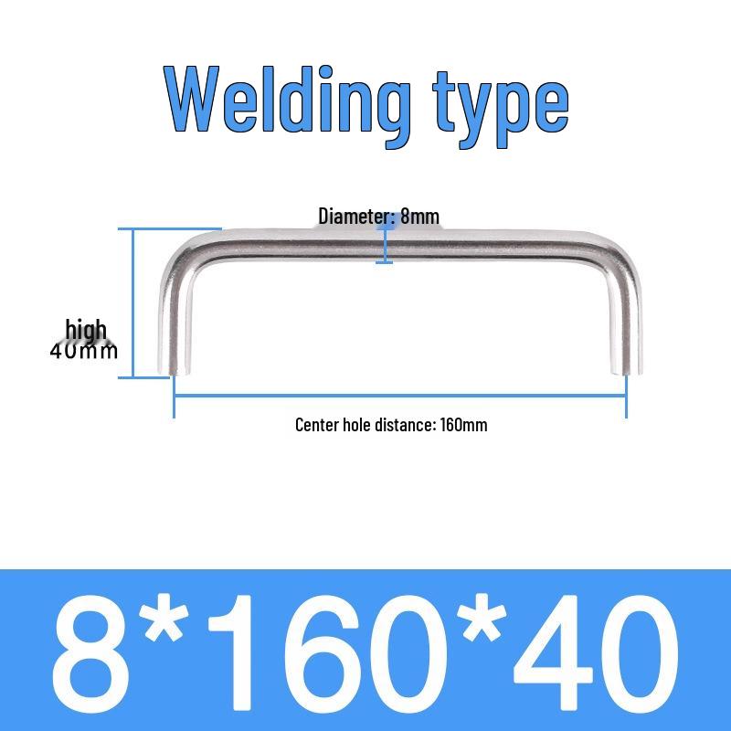 Stainless Steel U-Shaped Pull Handle for Cabinets, Wardrobes, and Electrical Boxes