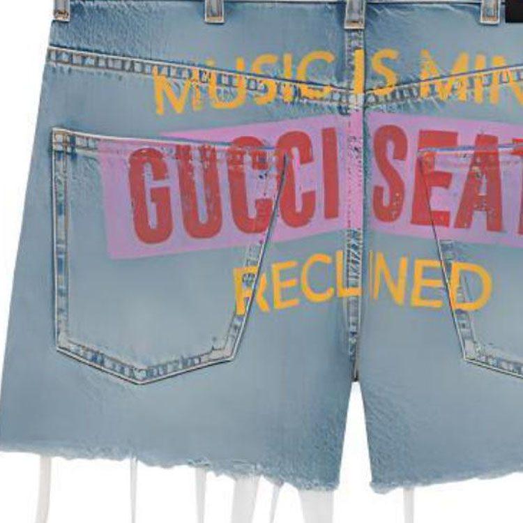 Gucci Denim Shorts Women's Light Blue 677260-XDBUV-4452