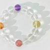 12Mm High Quality Natural White Crystal Citrine Amethyst Design Bracelet Bracelet