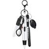 6-in-1 Multifunction Retractable Ball Pen Set Badge Clip Flashlight Foldable Badge Reel Keychain Doctore Nurse Permanent Marker