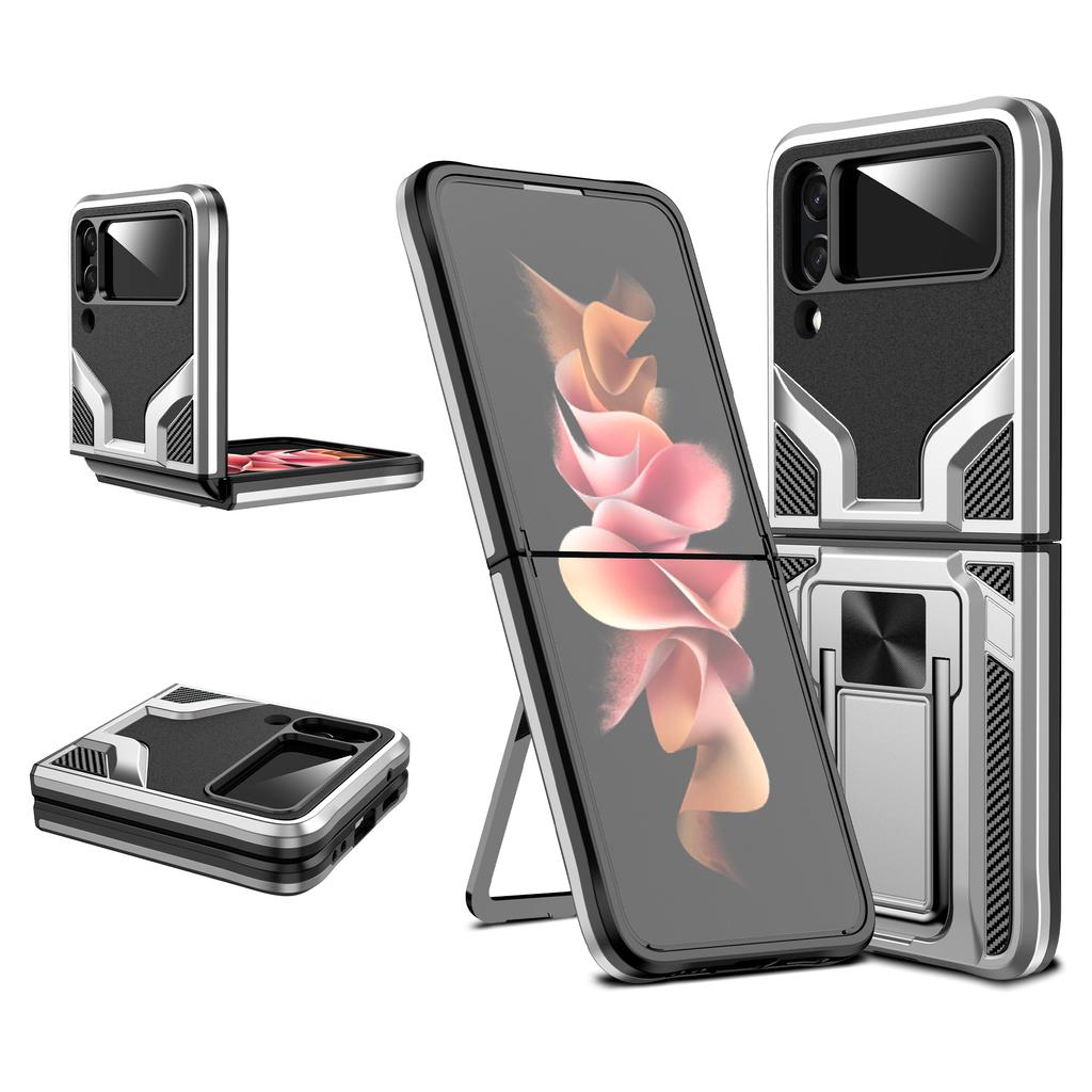 Dual Layer Protection Folding Case For Samsung Galaxy Z Flip 4 5g Flip3 Flip4 Flip 3 Ring Holder Cover For Samsung Z Flip4