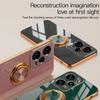 Plating Ring Holder Phone Case for Xiaomi Redmi Note 13 Pro 5G Note 13 Pro+ Plus Silicone Stand Shell Luxury Full Protection Cover