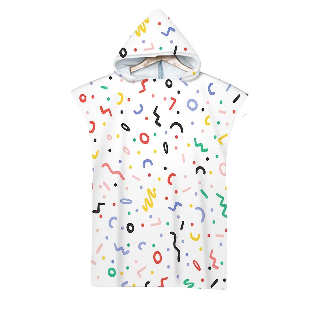 Tropical Fruits Print Hooded Beach Towel Microfiber Bath Towel Summer Poncho Surf Towel for Men Women, Changing Robe, Bathrobe