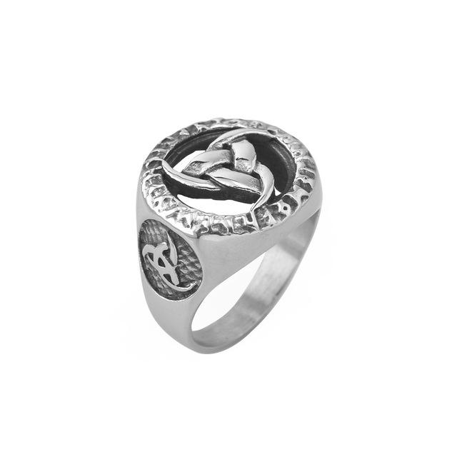 Chevalière runique viking vintage bagues scandinaves pour hommes bijoux amulette punk nordique dominateur